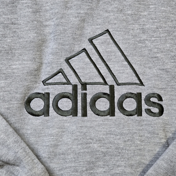 Vtg 90s Y2k Adidas Reversible Sweatshirt Lined Green Grey Heavyweight Jacket 2XL - Picture 11 of 16